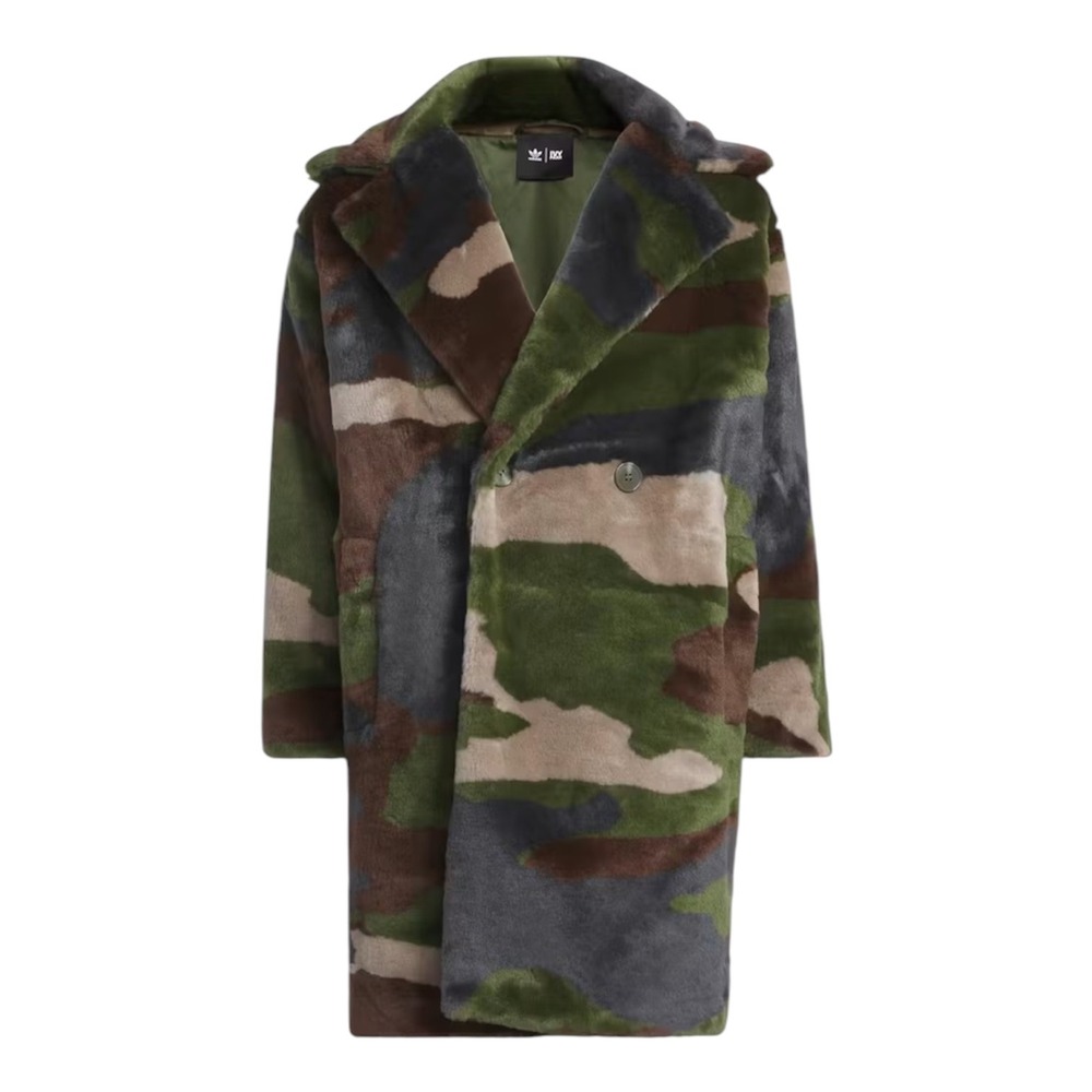 ADIDAS x IVY PARK *RARE* Kids Faux Fur Camo Long Coat Jacket